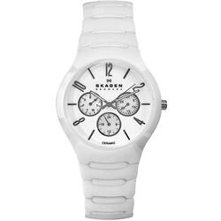 Image of Skagen Ceramic Kollektion, hvidt unisex ur